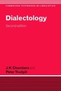 Dialectology (Cambridge Textbooks In Linguistics)