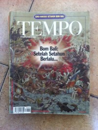 Image of Majalah Tempo: Bom Bali Setelah Setahun Berlalu