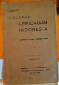 Image of Sedjarah Kebudayaan Indonesia: Indonesia Sedjak Pengaruh India