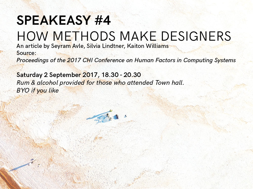 Speakeasy #4: How methods make designers