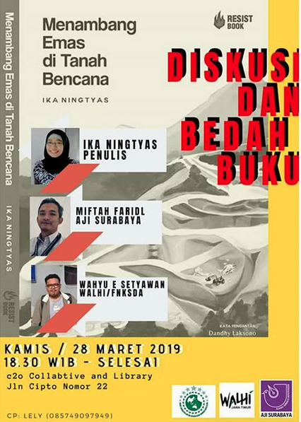 Diskusi Buku Menambang Emas di Tanah Bencana