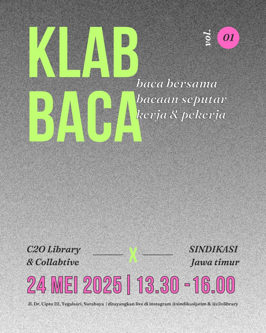 Klab Baca bersama SINDIKASI Jawa Timur