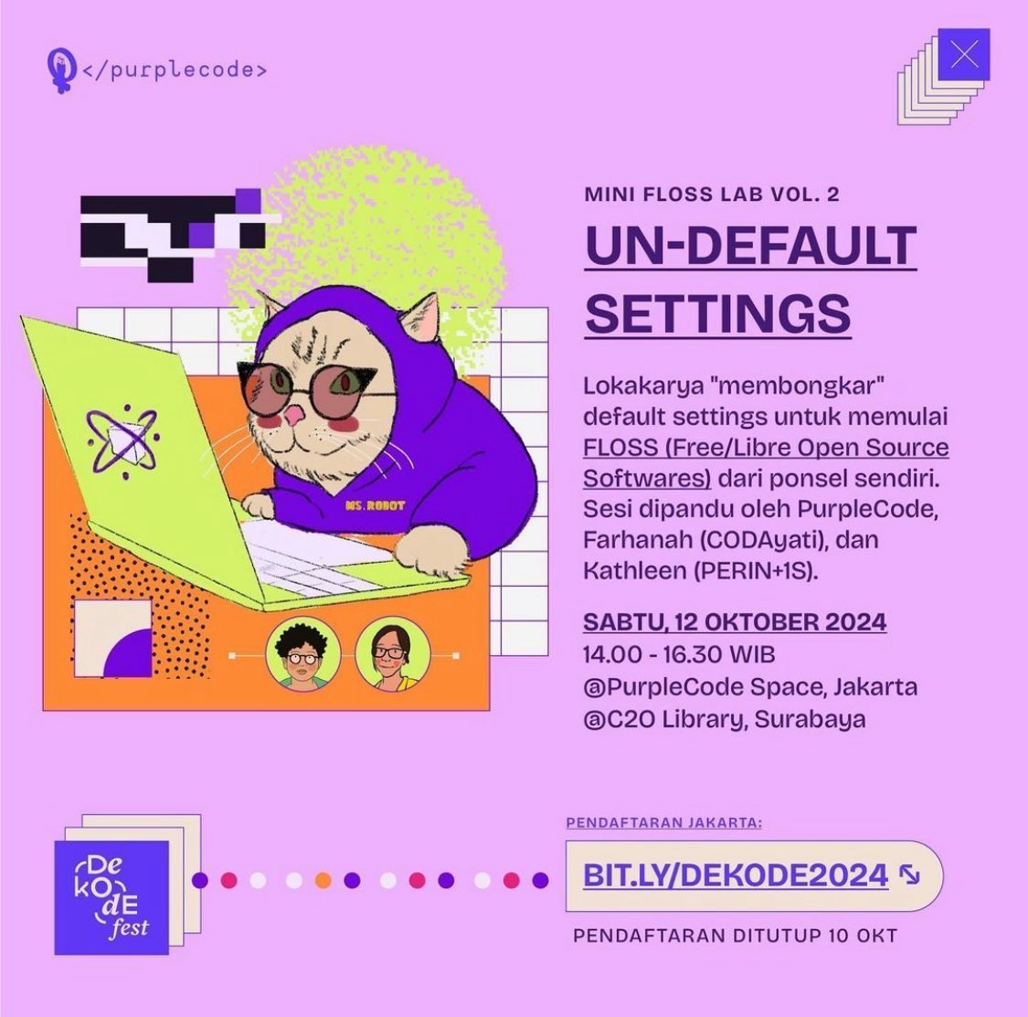 Lokakarya mini F/LOSS Lab: Un-Default Settings